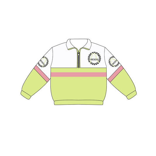 Preorder (moq 5)Baby Boys Long Sleeve Team Zip Pullovers Tops