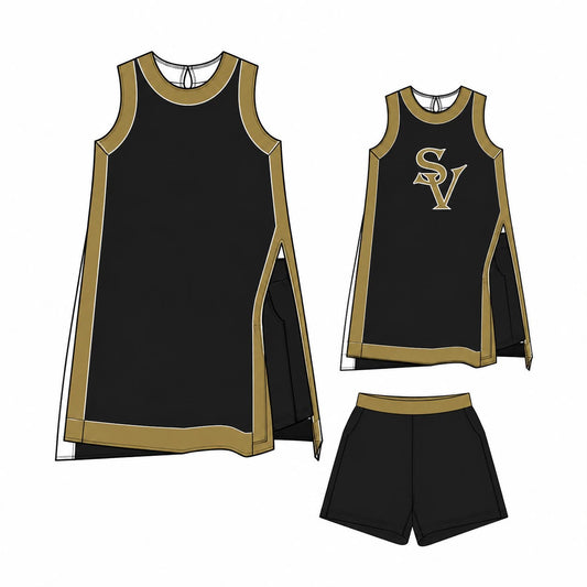 Preorder moq 5 Baby Girls Sleeveless SV Sipsey Yoga Active Split Short Clothes Set