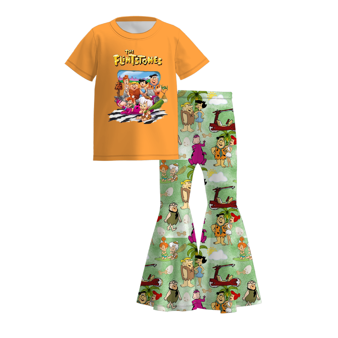 Baby Girls Cartoon Animal Tops Bell Pants Clothes Sets preorder (moq 5)