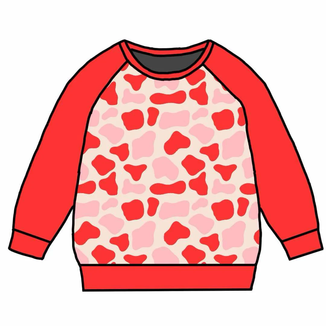 Baby Girls Long Sleeve Red Hearts Shirts Tops split order preorder Dec 1st