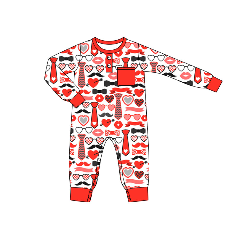 Baby Infant Boys Valentines Tools Hearts Rompers preorder(moq 5)