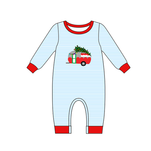 Baby Boys Christmas Car Long Sleeve Rompers Preorder(moq 5)