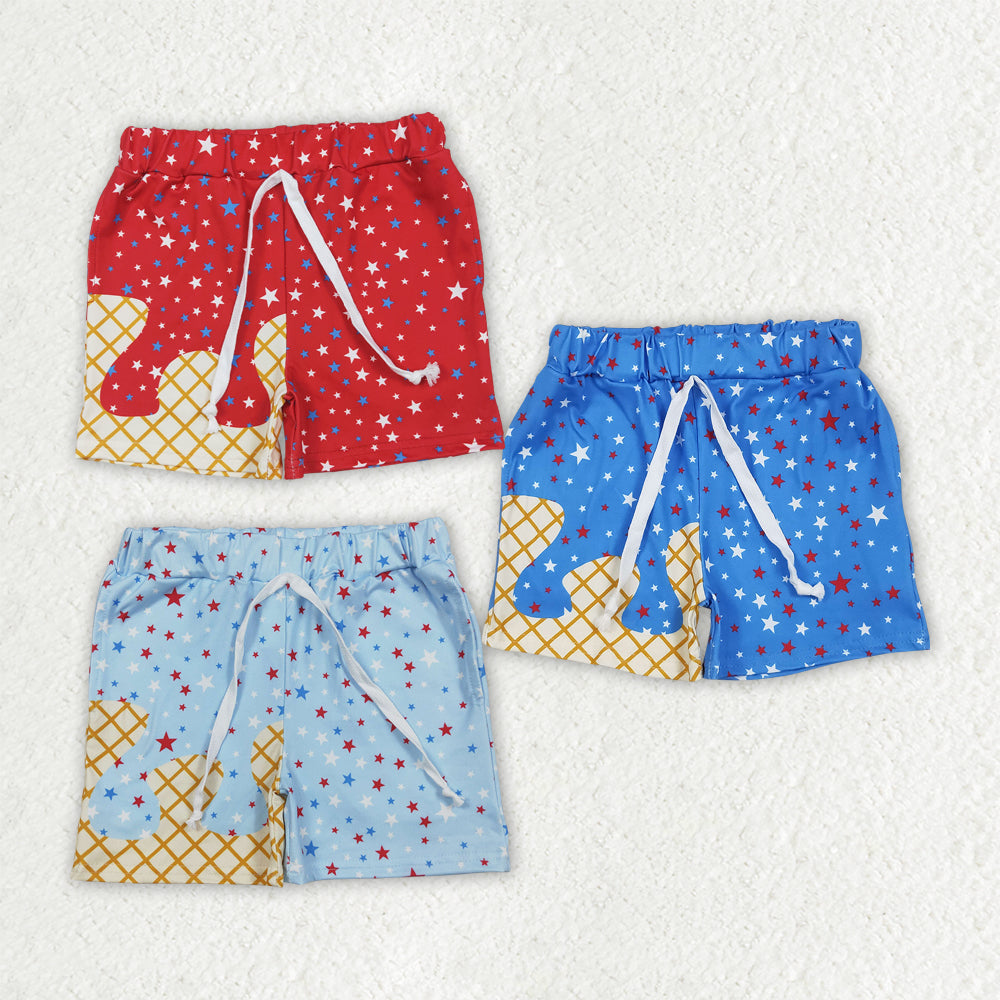 Sibling 3 Colors Baby Boys Drip Stars Pockets Team Shorts Bottom