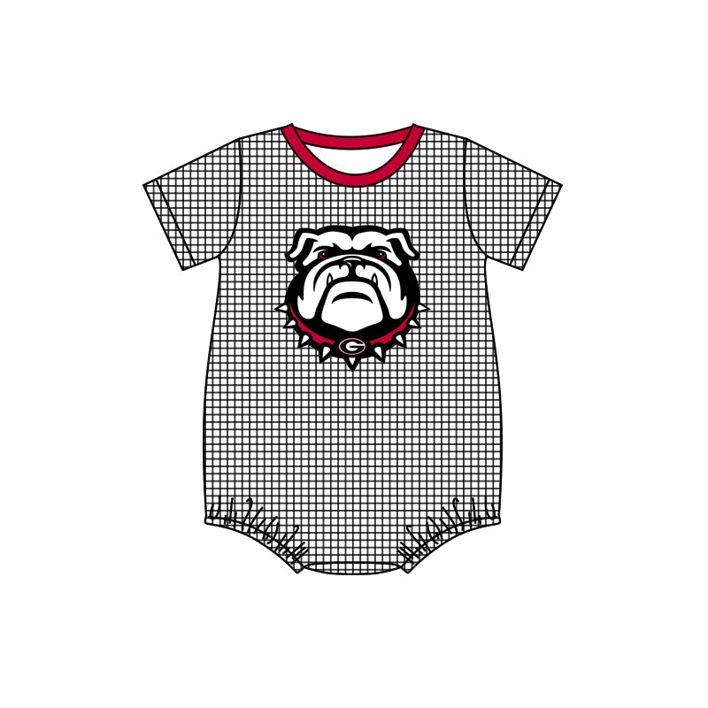 Baby Boys Bulldogs Team Short Sleeve Rompers preorder(moq 5)