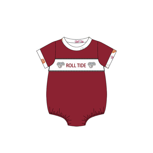 Preorder(moq 5)Baby Infant Boys Roll Tide Team Rompers