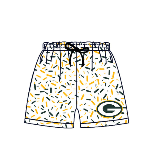 Preorder (moq 5)Baby Boys Drip Sprinkles Green Bay Packers Team Shorts Bottom