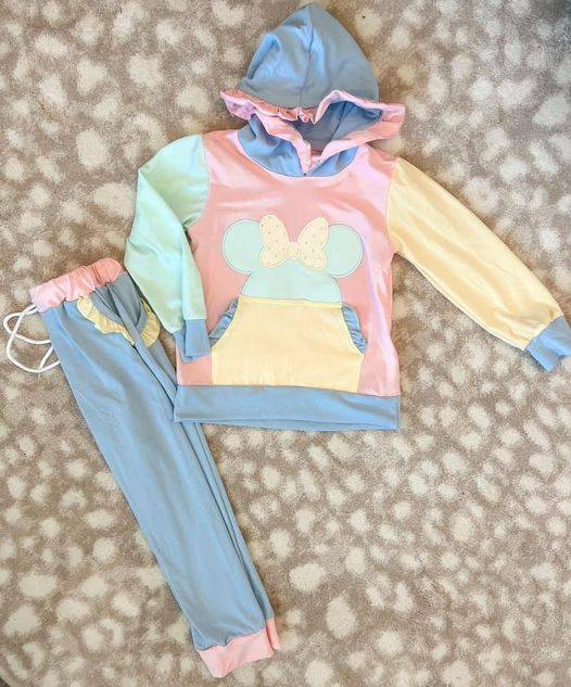 Baby Girls Hooded Cartoon Top Pants Clothes Sets preorder(moq 5)