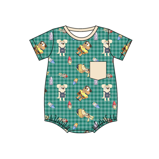 Baby Infant Boys Pocket Dogs Short Sleeve Rompers preorder(moq 5)