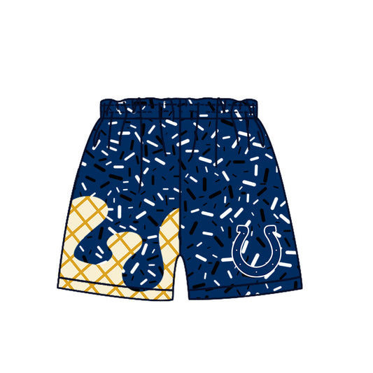 Preorder (moq 5)Baby Boys Navy Drip Sprinkles Indianapolis Colts Team Shorts Bottom
