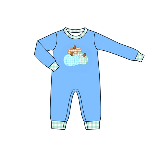 Preorder (moq 5) Baby Boys Long Sleeve Pumpkins Fall Pant Rompers
