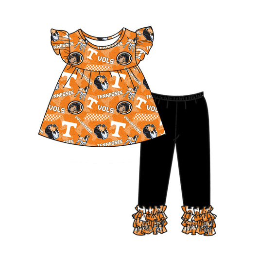 Preorder(moq 5)Baby Girls TN vols Team Tunic Icing Legging Outfits Clothes Sets