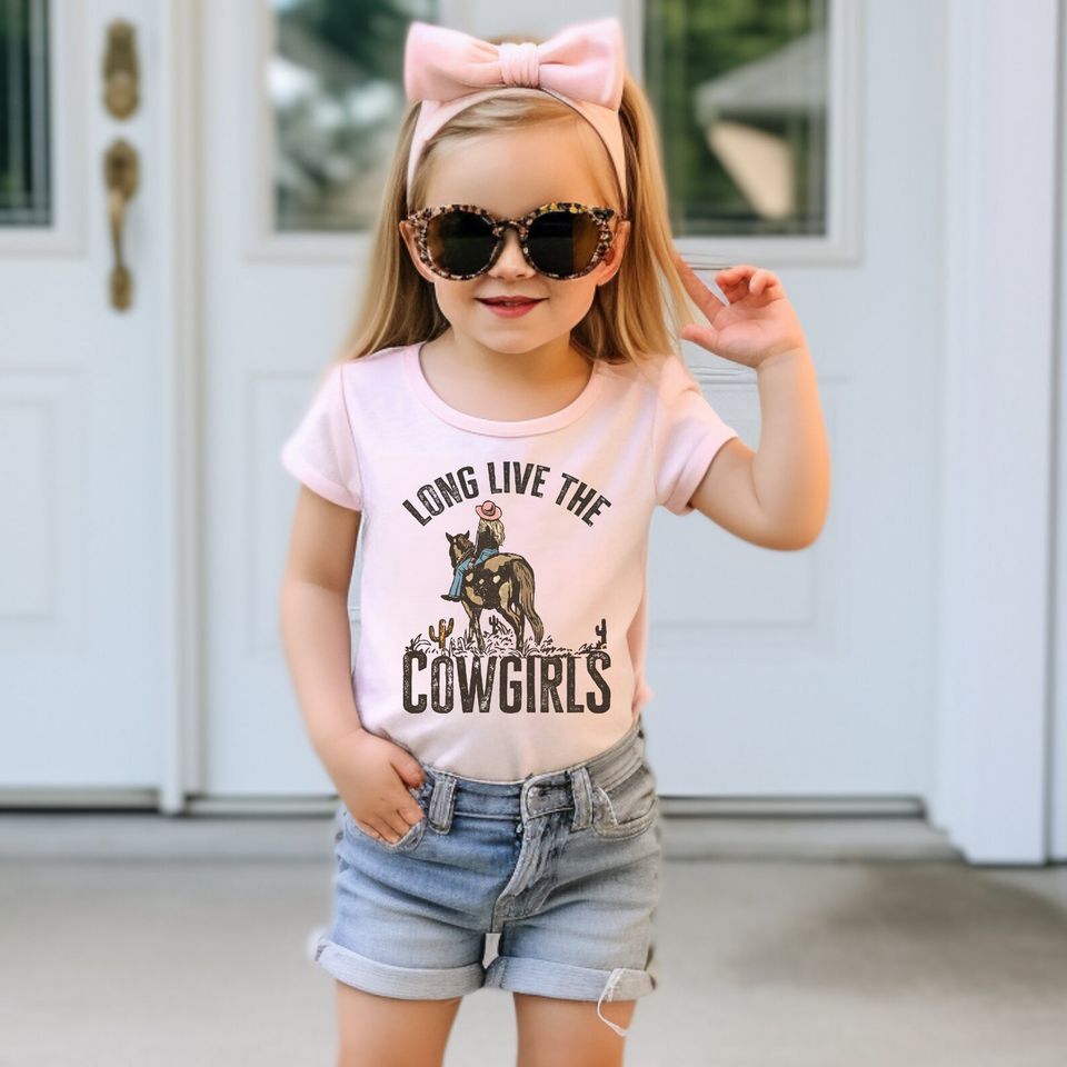 Baby Girls Western Short Sleeve Cowgirls Pink Shirts Tops Preorder(moq 5)
