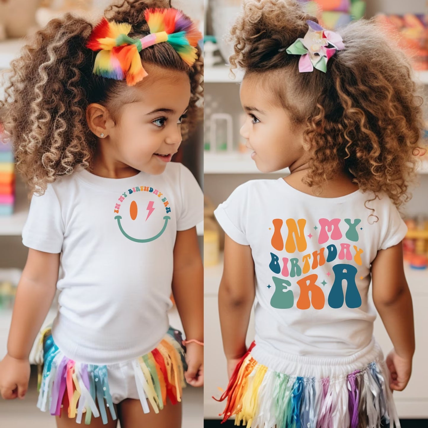 Baby Girls Western Short Sleeve White Smile Birthday Girl Shirts Tops Preorder(moq 5)