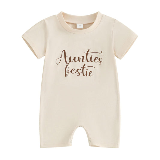 Baby Infant Boys Auntie's Bestie Milk Silk Rompers preorder(moq 5)