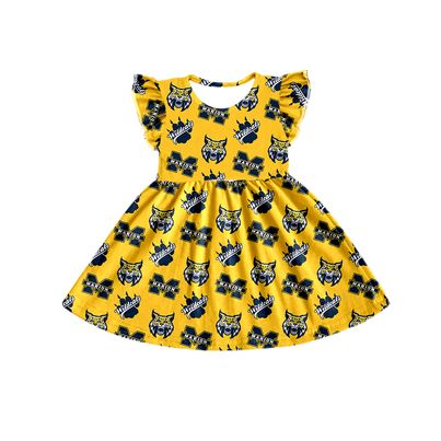 Baby Girls Marion Tiger Team Knee Length Dresses preorder (moq 5)