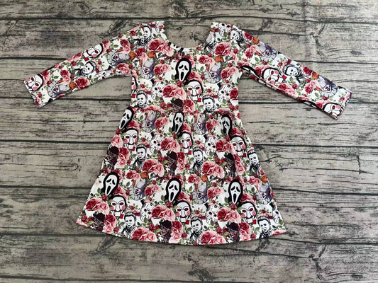 Baby Girls Halloween Flowers Knee Length Dresses