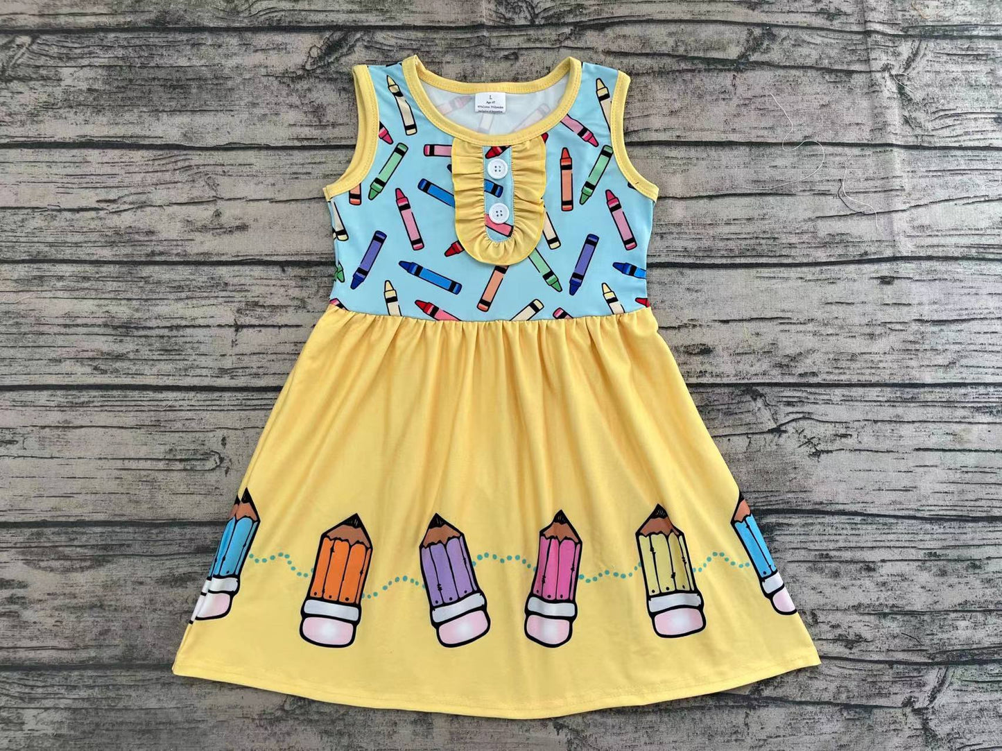 Baby Girls Sleeveless Pencil Back To School Knee Length Dresses