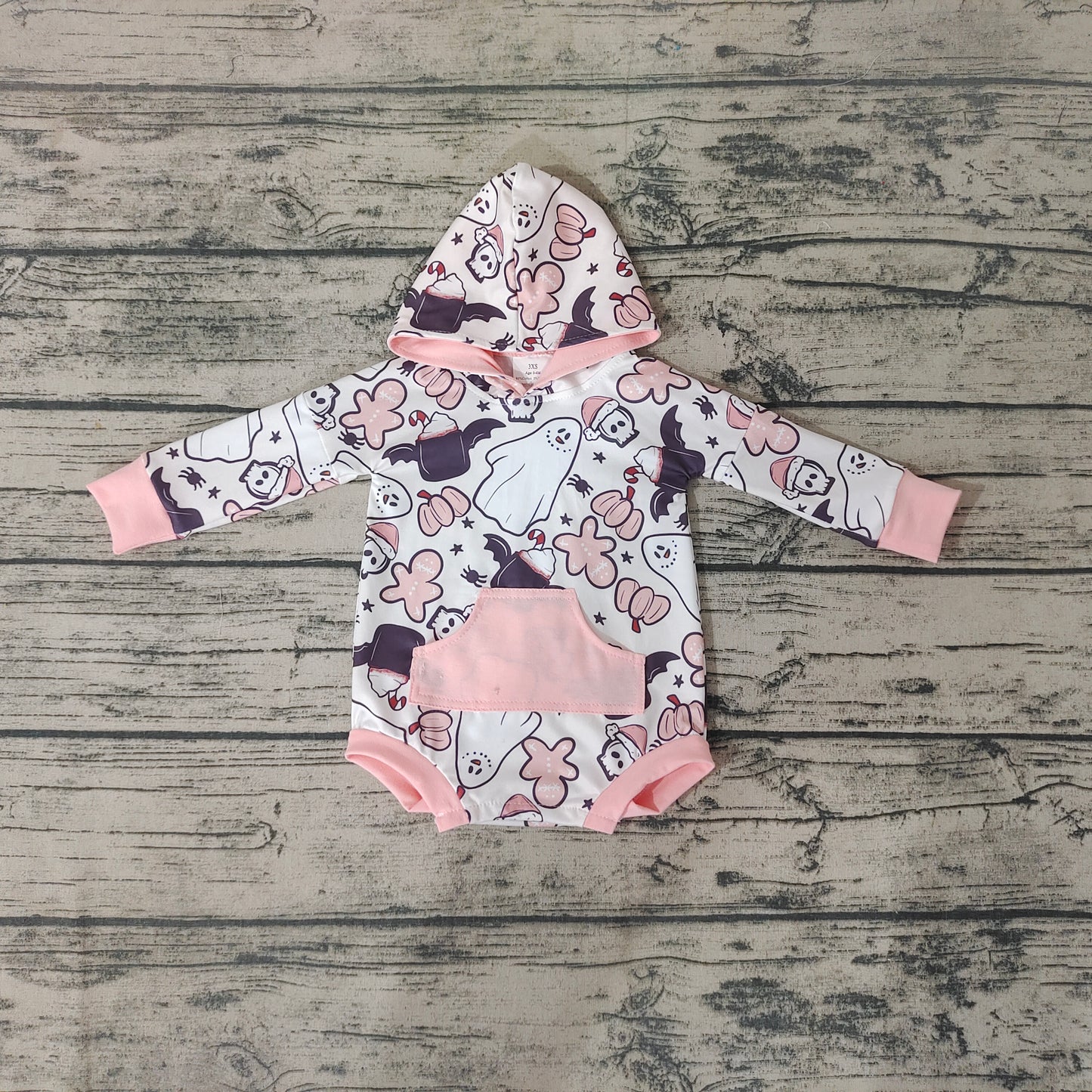 Baby Kids Fall Ghost Hooded Rompers