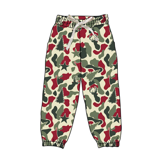 Preorder(moq 8)Baby Boys Christmas Trees Deer Camo Jogger Pants