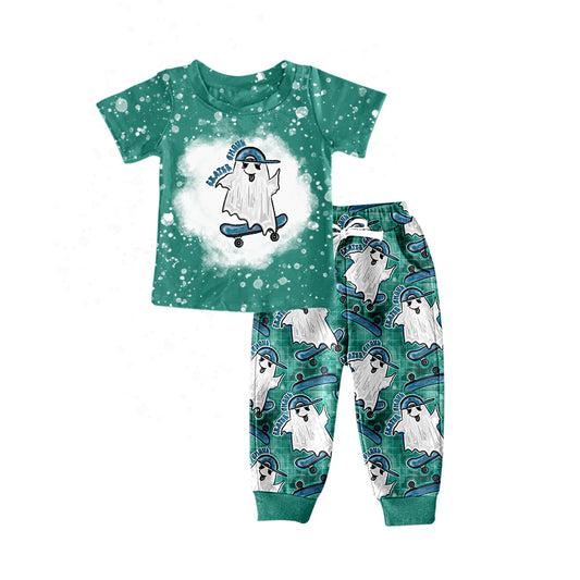 Baby Boys Halloween Ghost Tee Top Pants Clothes Sets preorder (moq 5)