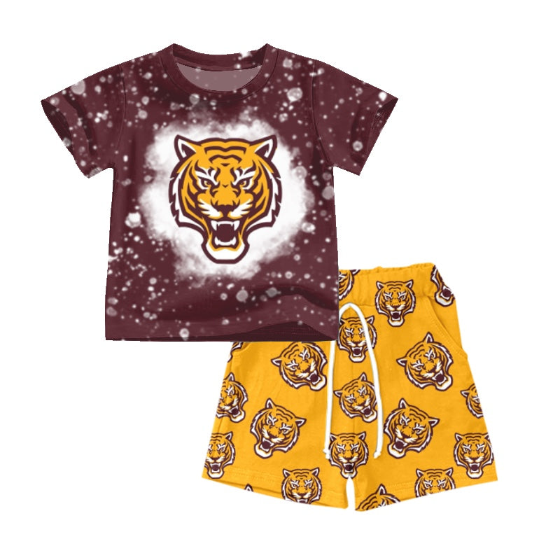 Baby Boys Tiger team Shirt Top Shorts Clothes Sets preorder (moq 5)