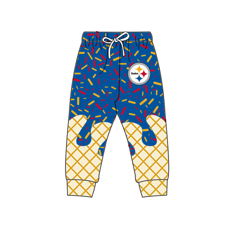 Preorder (moq 5)Baby Boys Drip Sprinkles Steelers Team Jogger Pants Bottom