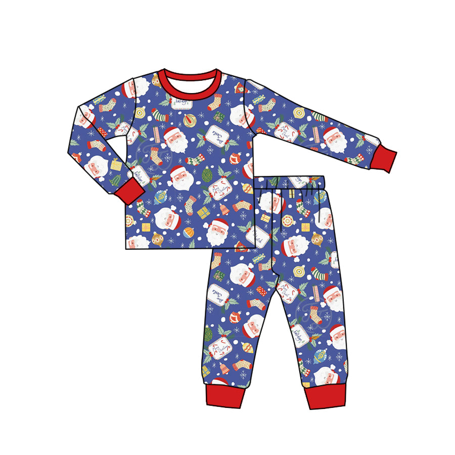 Baby Boys Christmas Santa Tee Legging Pajamas Clothes Sets Preorder(moq 5)