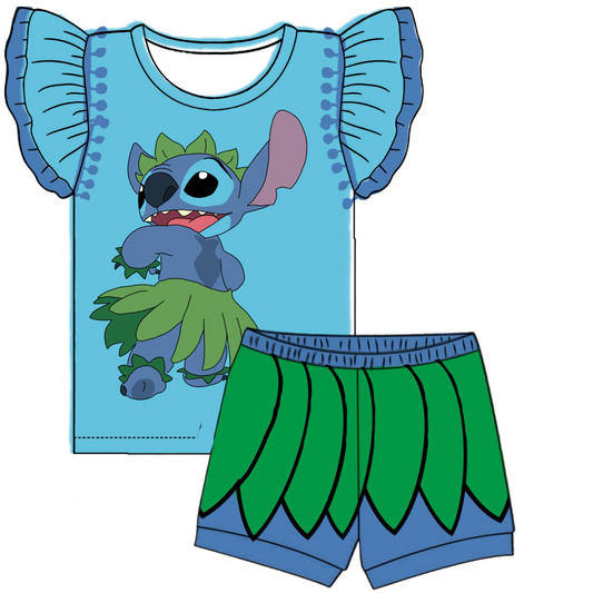 Baby Girls Cartoon Mouse Shirt Shorts Summer Clothes Sets preorder (moq 5)