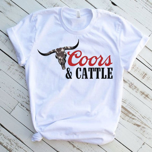 Adult Women Cattle Western Short Sleeve Tee Shirts Tops Preorder(moq 5)