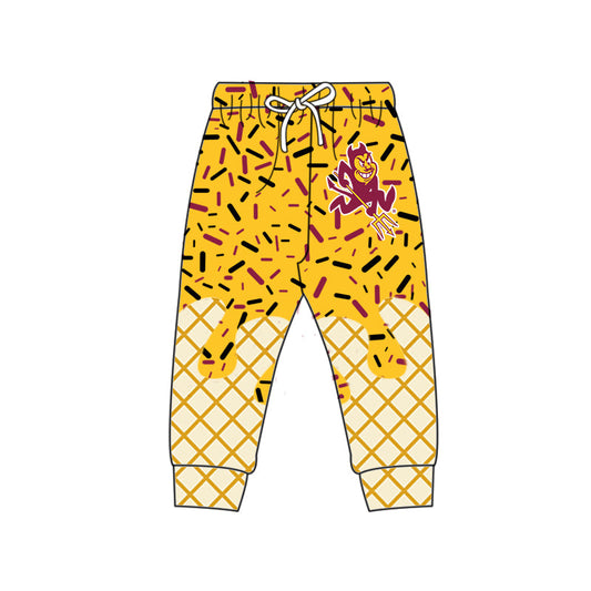 Preorder (moq 5)Baby Boys Drip Sprinkles Sun Devil Team Jogger Pants Bottom
