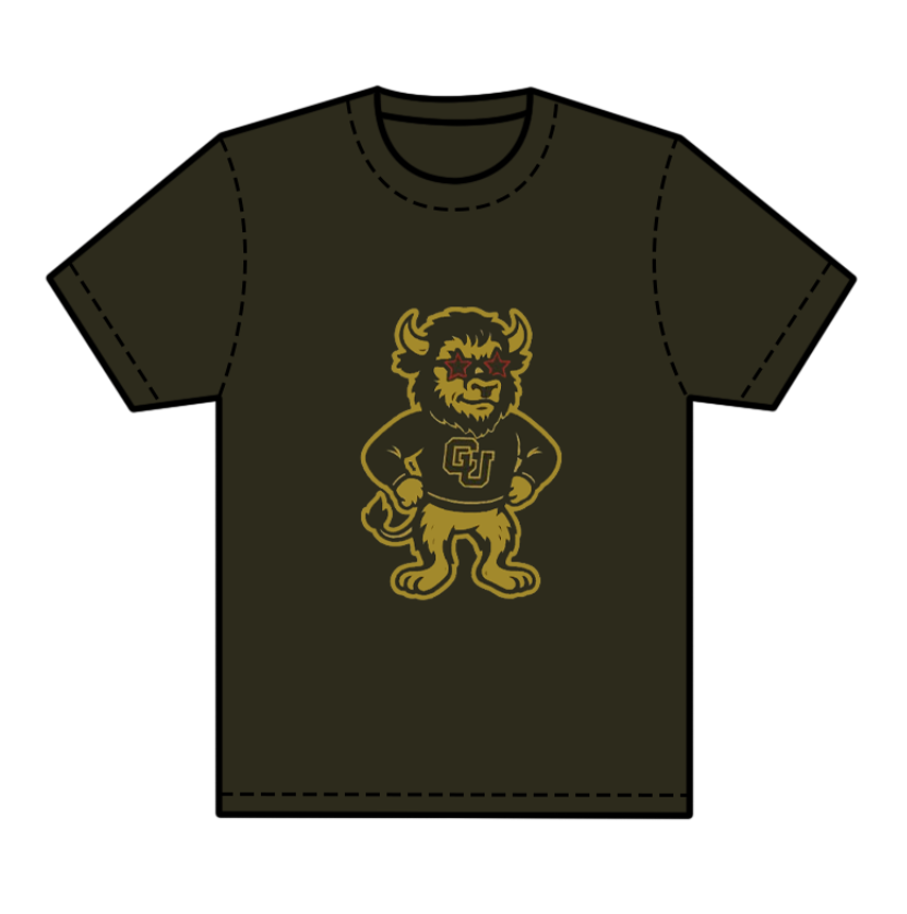 preorder(moq 5) Baby Boys Olive Short Sleeves Cows CU Team Tee Shirts Tops