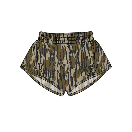 Preorder (moq 5)Adult Women Olive Camo Yoga Summer Short Preorder