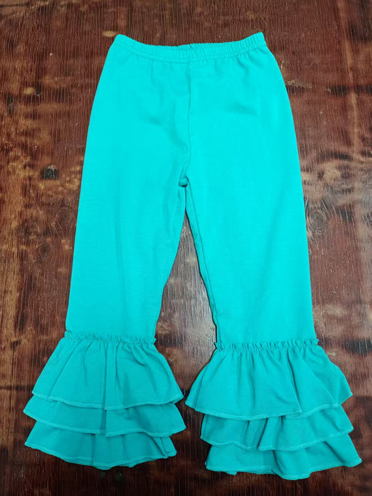 Preorder(moq 5) Baby Girls Blue Ruffle Pants