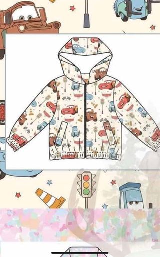 Baby Kids Cartoon Cars Zip Long Sleeve Hooded Tops Jackets preorder(moq 5)