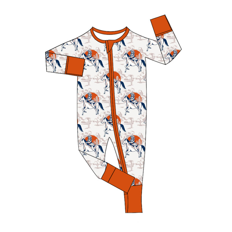 Baby Infant Girls Western Cowgirl Zip Rompers preorder(moq 5)