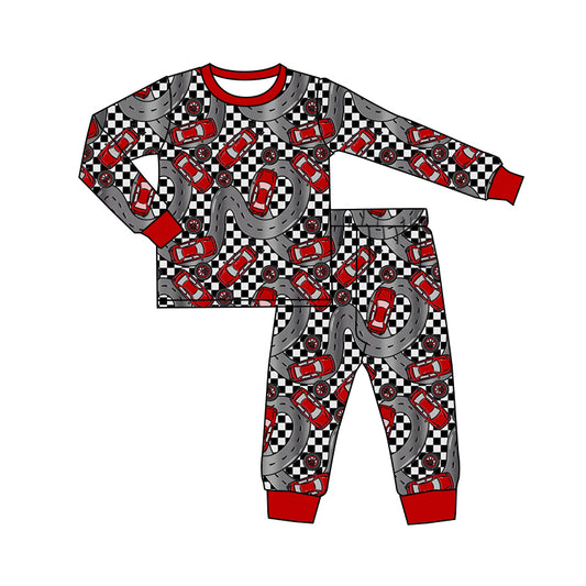 Baby Boys Racing Cars Top Pants Pajamas Outfits Clothes Sets preorder(MOQ 5)