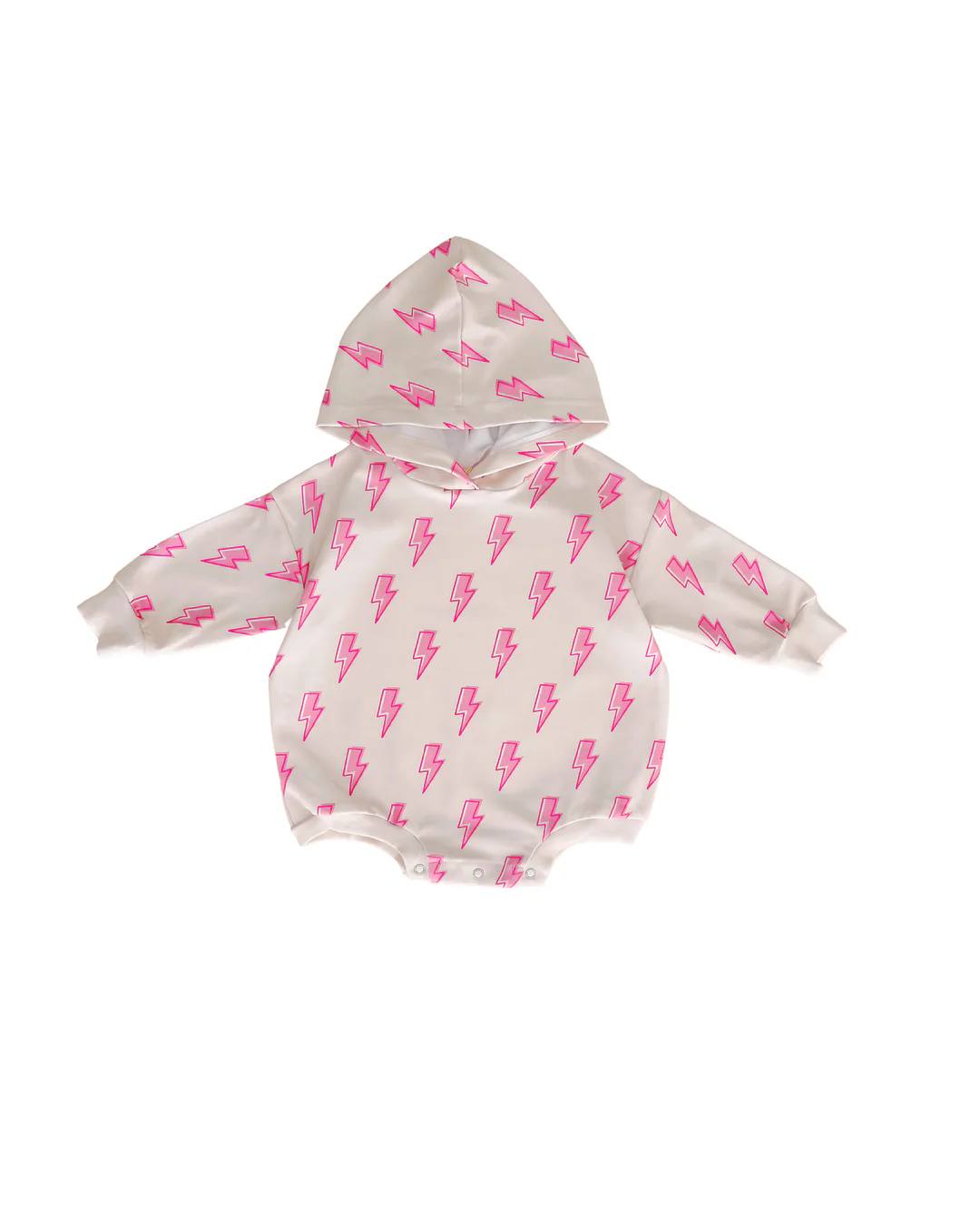 Baby Infant Girls Pink Flash Hooded Rompers preorder(moq 5)