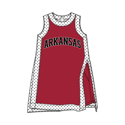 Preorder (moq 5) Baby Girls Polka Dots Arkansas Tunic Pockets Short Team Clothes Sets