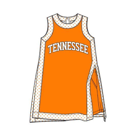 Preorder (moq 5) Baby Girls Polka Dots Tennessee Tunic Pockets Short Team Clothes Sets