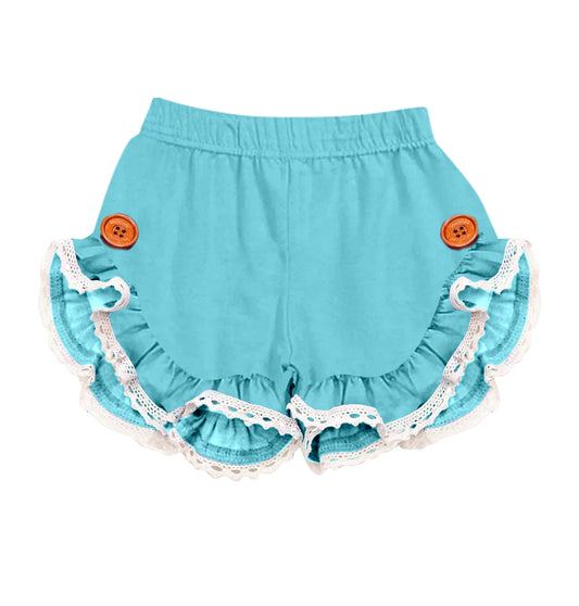 Baby Girls Aqua Lace Ruffle Summer Shorts preorder(moq 5)