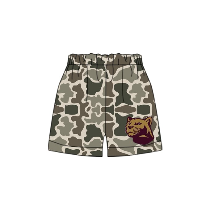 Preorder(moq 5) Baby Boys Camouflage Cheetah Team Sports Shorts