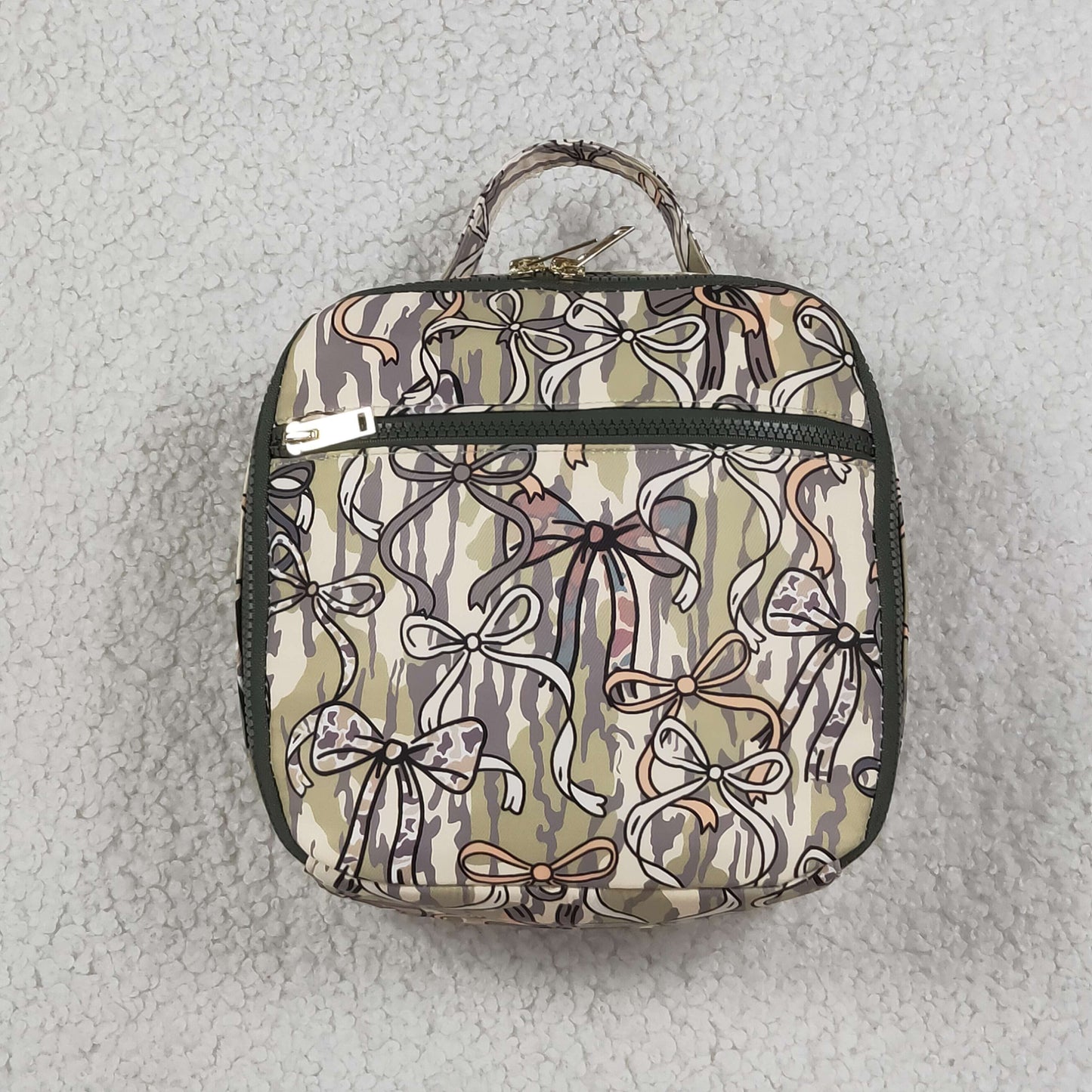 Baby Kids Southern Olive Camo Bows Lunch Boxes Bags
