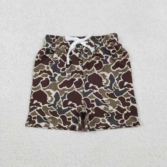Baby Boys Southern Dark Khaki Camo Pockets Shorts Bottom
