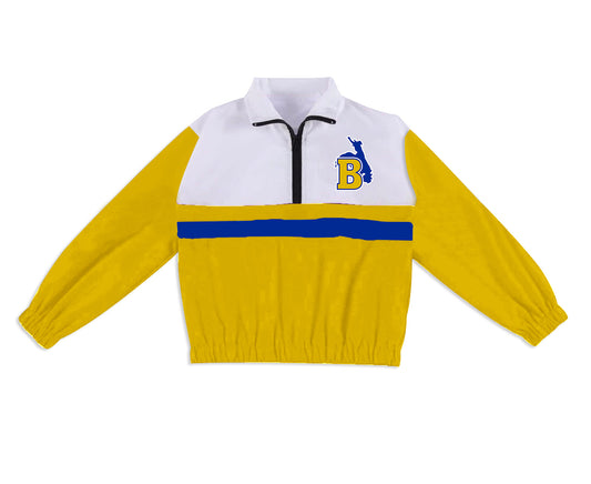 Preorder (moq 5)Baby Boys Long Sleeve Cowboys Team Zip Pullovers Tops