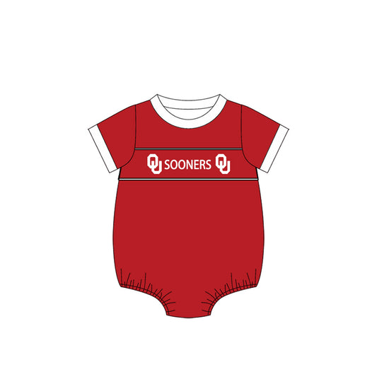 Preorder(moq 5)Baby Infant Boys Oklahoma Sooners Team Rompers