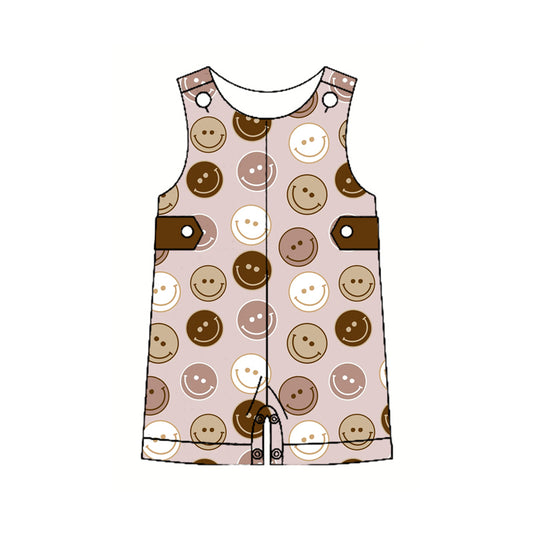 Preorder(moq 5)Baby Infant Boys Western Smile Sleeveless Rompers