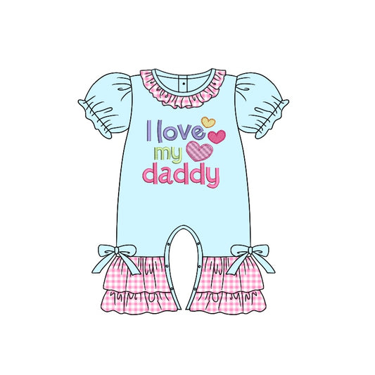 Baby Infant Girls I Love My Daddy Summer Rompers preorder(moq 5)