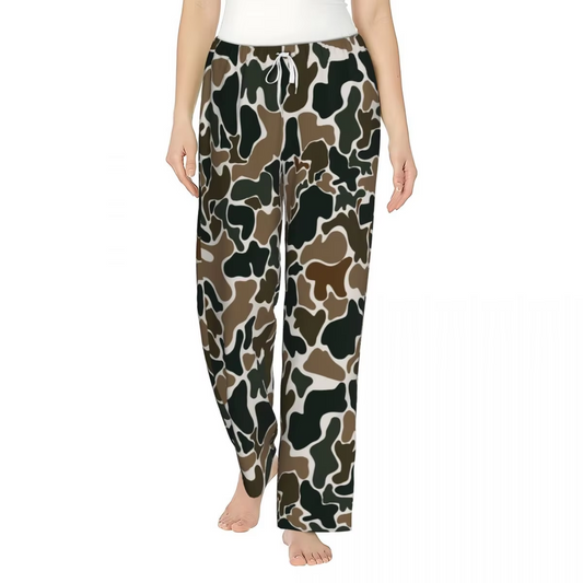 Preorder(moq 5) Adult Women Dark Brown Camo Western Pants With Belt