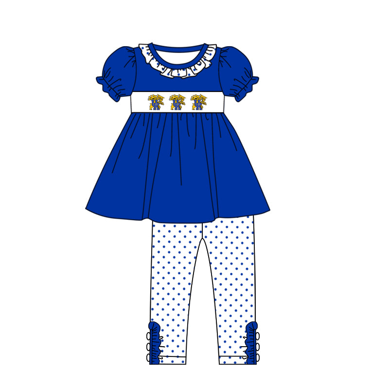 Preorder (moq 5)Baby Girls Kenturky Tiger Tunic Team Legging Outfits Clothes Sets