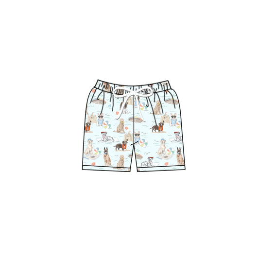 Preorder (moq 5)Baby Boys Dogs Beach Swimming Trunks Shorts Bottom